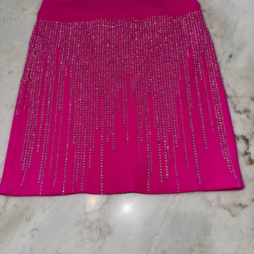 Pink Embellished Tube Top